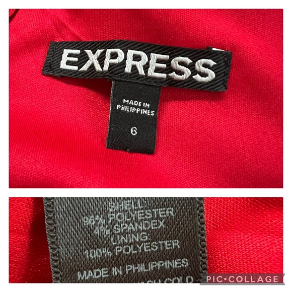 Express Red Cutout Side Fit & Flare Mini Dress 6 - Picture 15 of 16